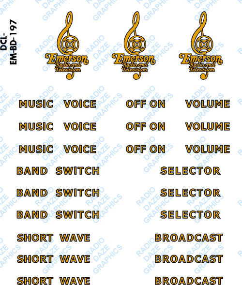 Emerson BD-197 "Mae West" Decal Set (Item: DCL-EM-BD-197)