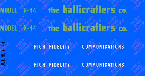 Decal image on blue background to illustrate white labels