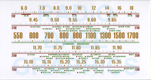 Canadian Westinghouse Model 780Y Glass Dial (Item: DG-366)