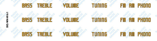 Westinghouse H161 Decal Set (Item: DCL-WH-H161)