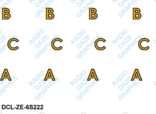 Zenith 6S222, 6S223 Bandswitch Decal (Item: DCL-ZE-6S222)