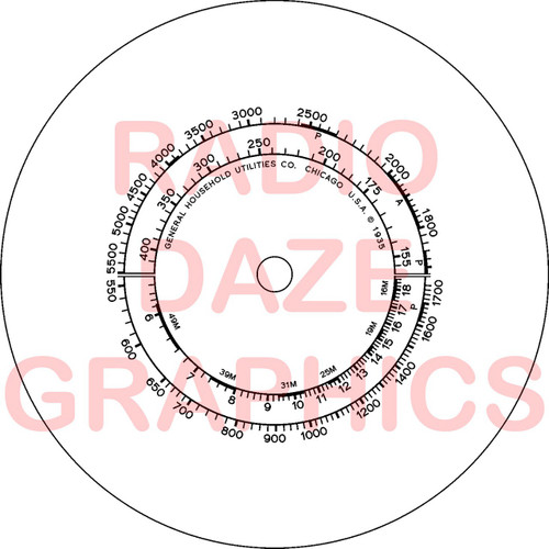 Grunow Model 1241 Dial (Item: DS-A726)