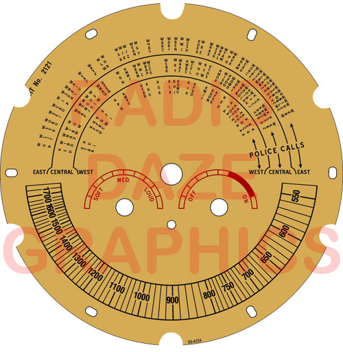 Airline Model 62-114,62-116 Dial (Item: DS-A724)
