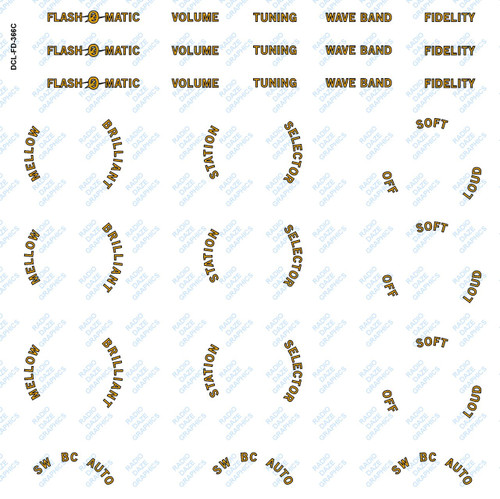 Fada Model 366C Decal Set (Item: DCL-FD-366C)