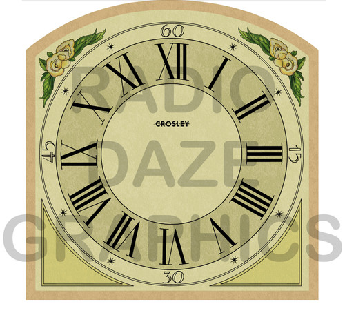 Crosley Model 124 Playtime Clock Face (DS-A743)