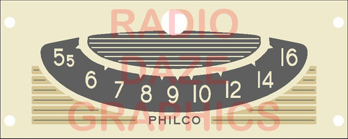 Philco Model CR2 Dial (Item: DS-A751)