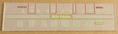 Dial image taken against a tan background to illustrate off-white printing. Dial is clear glass other than printing.