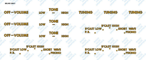 RCA Model 28X5 Decal Set (Item: DCL-RC-28X5)