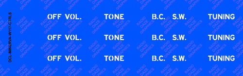 Decal illustration with blue background to show white print