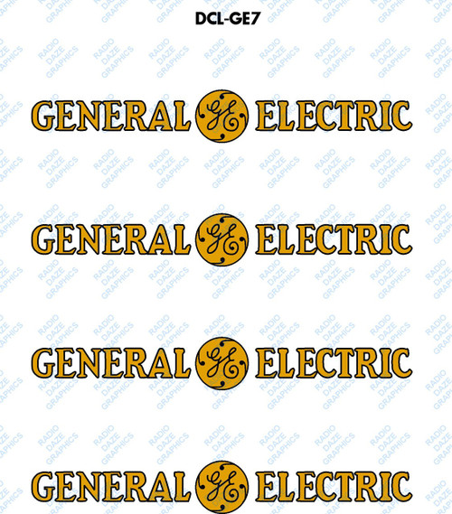 General Electric Logo Decal (Item: DCL-GE7) - Radio Daze LLC