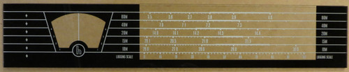 Dial image taken against a tan/brown background to better illustrate white portion of dial scale print. Dial glass is clear other than the black and white dial print.