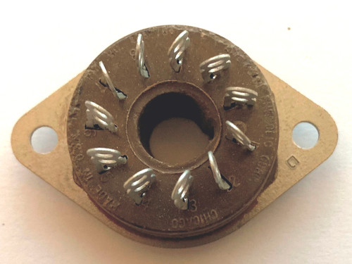 11 Pin Amphenol Molded-In-Plate Style Socket - Brown (Item: SKT-11-P3)