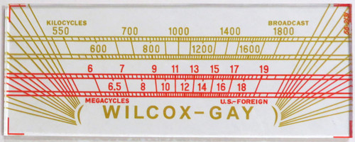 Wilcox-Gay Model A54 Dial Glass (Item: DG-501)