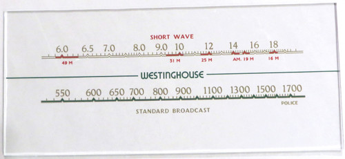 Westinghouse (Canadian) Model 532 Dial Glass (Item: DG-502)