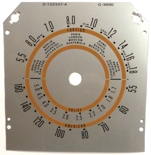Crosley Model 02CA,02CB Dial Overlay (Item: DS-A842)