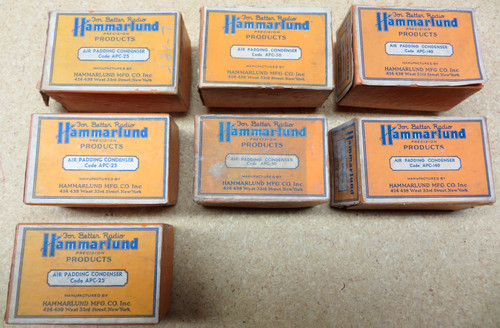 Seven Hammarlund APC Style Variable Capacitors - New Old Stock