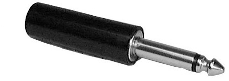 Phone Plug - 2 Conductor - 1/4 inch (Item: PHEPL-2C-BLK)