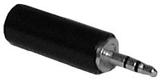 Phone Plug - 3 Conductor - 2.5mm (Item: PP2.5-3C-BLK)