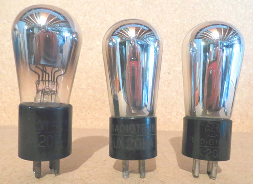 RCA Radiotron UX-201A Vacuum Tubes-Tested-Set of 3 (Item: RDW-81)