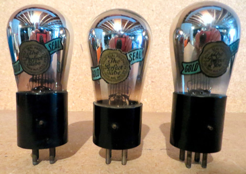 Gold Seal UX-201A Vacuum Tubes-Tested-Set of 3 (Item: RDW-82)