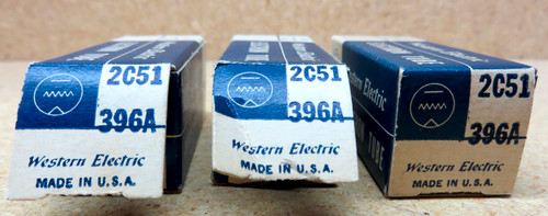 New Old Stock Tightly Matched Pair Western Electric 396A Vacuum