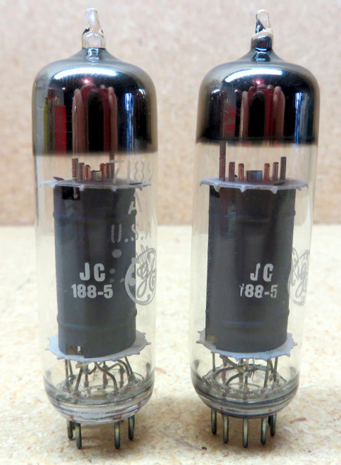 Pair of Very Closely Matched General Electric 7189A Vacuum Tubes - New Old Stock in Box (Item: RDW-102)