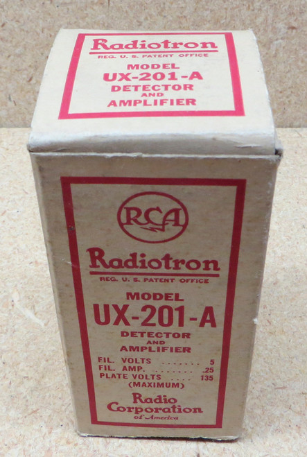 RCA Radiotron UX-201A Vacuum Tube - New Old Stock In Box (Item: RDW-105)