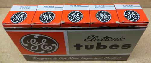 Five New Old Stock General Electric 5U4GB Vacuum Tubes (Item: RDW-137)