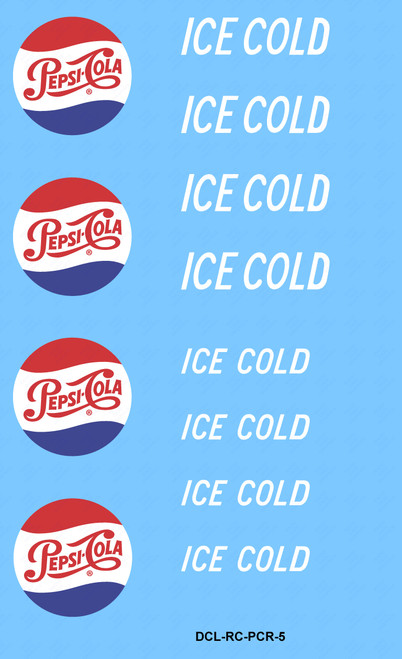 Decal image shown with a light blue background to better illustrate portions of decal that are white.  All areas shown in the light blue background are CLEAR on the decal set.