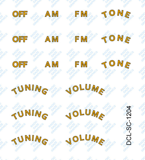 Stromberg Carlson 1204 Decal Set (Item: DCL-SC-1204)