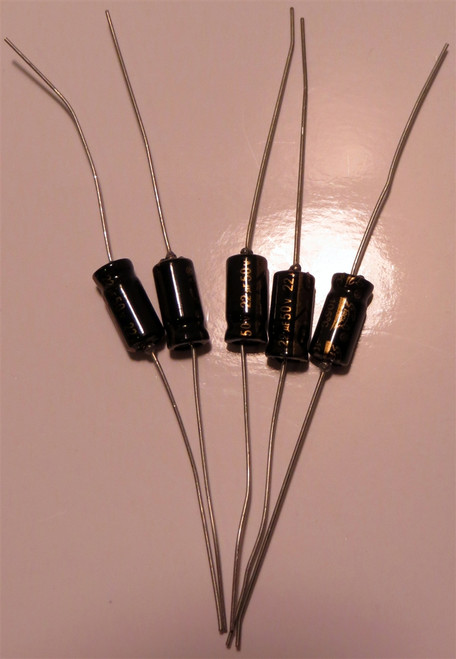 Axial - 22mf @ 50V - package of 5 (Item: C-EA22-50-5)
