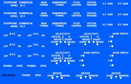Echophone Model EC-3 Decal Set (Item: DCL-EK-EC3)
