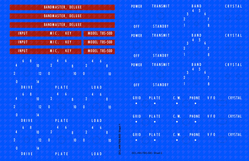 Harvey Wells TBS-50D Decal Set (Item: DCL-HW-TBS-50D)