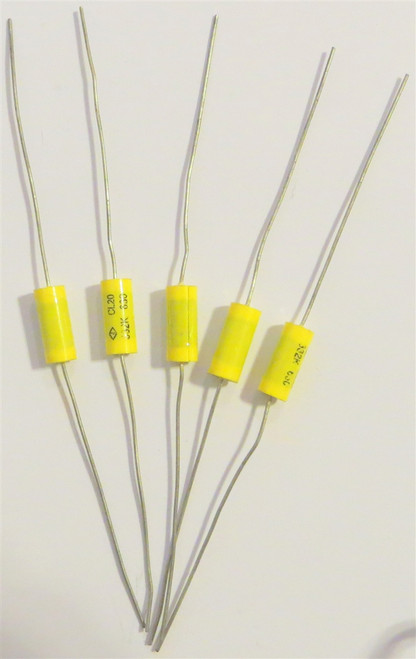 Axial - Film .0033mf @ 630V - package of 5 (Item: C-MF.0033-630-5)