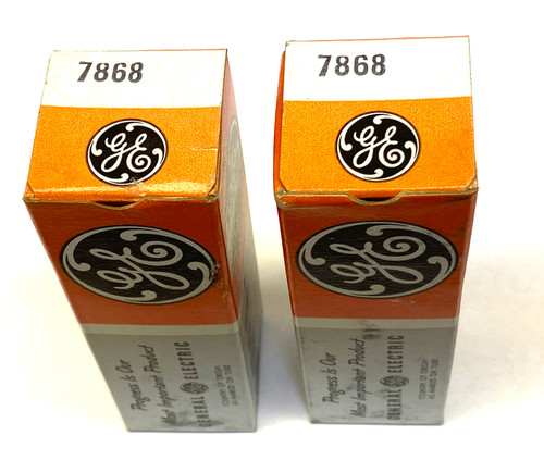 Matched Pair New Old Stock General Electric 7868 Vacuum Tubes (Item: RDW-226)