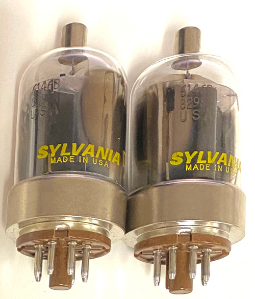 Matched Pair of New Old Stock Sylvania 6146B/8298A Vacuum Tubes