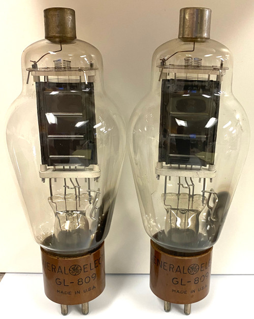 Matched Pair of General Electric 809 Vacuum Tubes-Used-Fully Tested (Item: RDW-371)