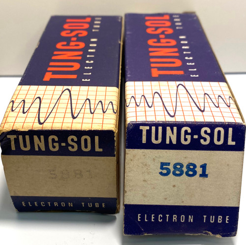 Matched Pair New Old Stock Tungsol 5881 Vacuum Tubes (Item: RDW-385)