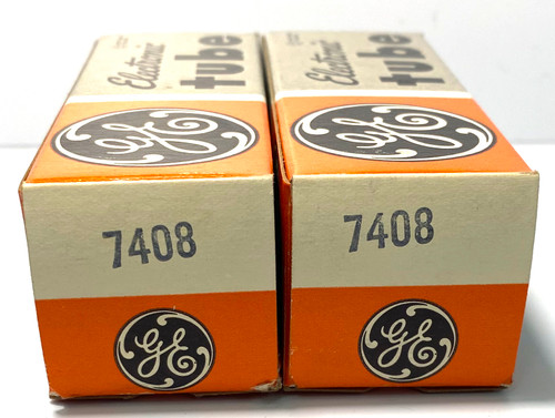 Matched Pair of New Old Stock GE 7408 Vacuum Tubes (Item: RDW-481)