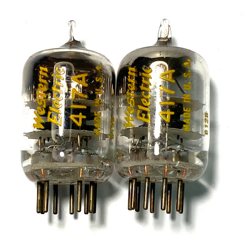 Matched Pair Of Western Electric 417A Vacuum Tubes (Item: RDW-496)