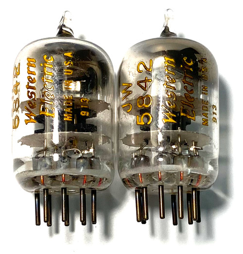 Matched Pair Of Western Electric JW5842 Vacuum Tubes (Item: RDW-498)