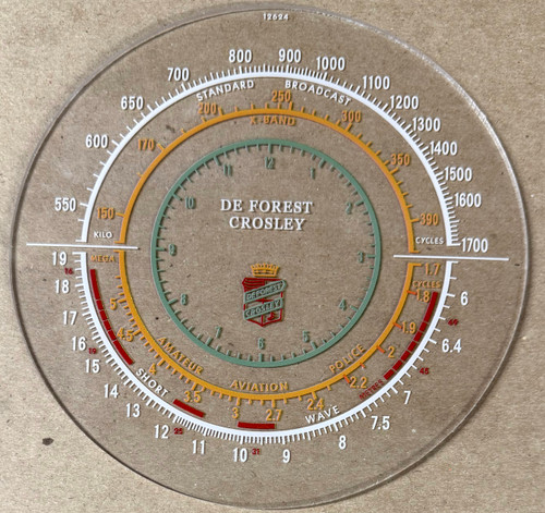 Dial image taken against a tan/brown background to better illustrate light scale portions. Dial is clear other than scale print.