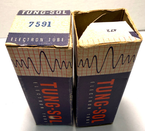 Matched Pair New Old Stock Tungsol 7591 Vacuum Tubes (Item: RDW-645)