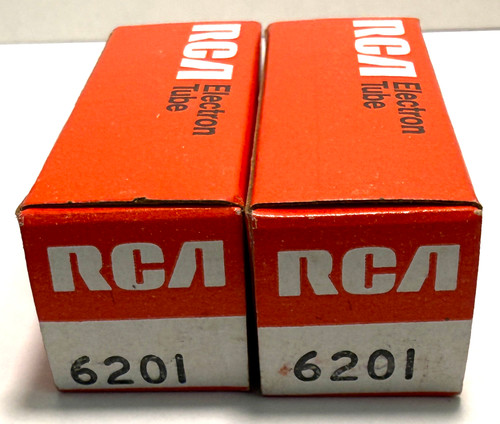 Matched Pair New Old Stock RCA 6201 Vacuum Tubes (Item: RDW-647)