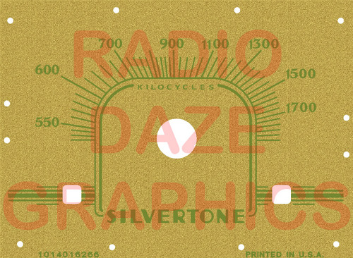 Reproduction Graphics - Silvertone - Dials - Plastic or Phenolic
