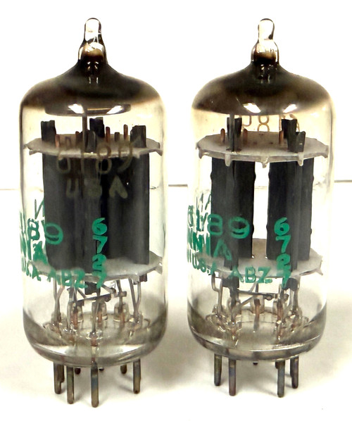 Matched Pair New Old Stock Sylvania JAN 6189 Vacuum Tubes (Item: RDW-674)