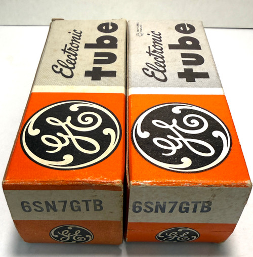Matched Pair New Old Stock General Electric 6SN7GTB Vacuum Tubes (Item: RDW-676)