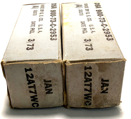 Matched Pair General Electric 12AT7WC Vacuum Tubes (Item: RDW-678)