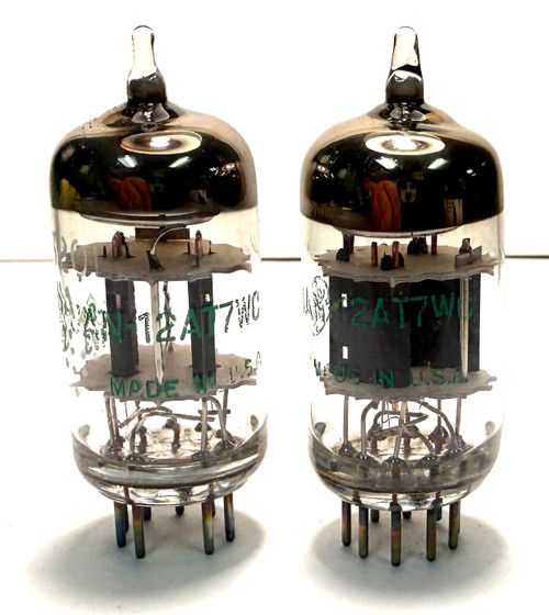 Matched Pair General Electric 12AT7WC Vacuum Tubes (Item: RDW-680)