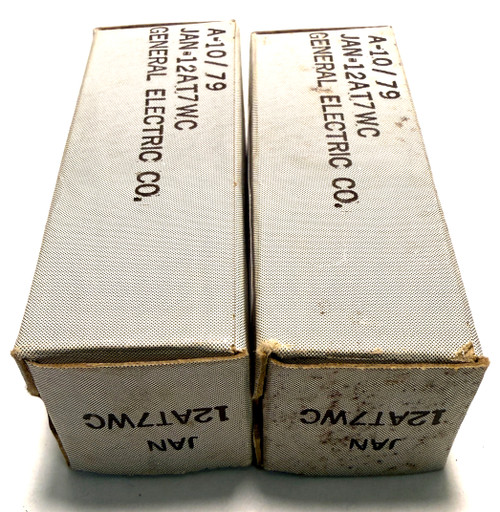 Matched Pair General Electric 12AT7WC Vacuum Tubes (Item: RDW-681)